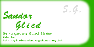 sandor glied business card