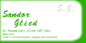 sandor glied business card